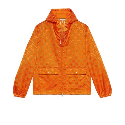 gucci off the grid jacket orange|orange gucci windbreaker jacket.